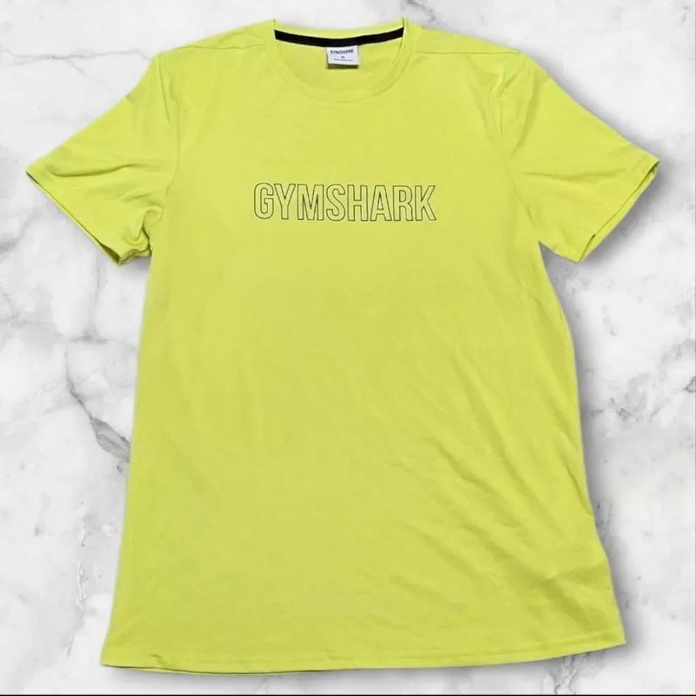 Gymshark Mens Yellow Short Sleeve Shirt Size Medium